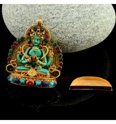 Fine Quality  Chenrezig Ghau Ghau Pendant Prayer Box From Patan, Nepal.