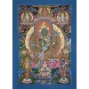 Fine Quality 41.75" x 28.5" Green Tara / Dolma Buddhist Tibetan Religious Thangka/Thanka Scroll Painting from Patan, Nepal
