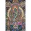 Fine Quality 41.75" x 28.5" Green Tara / Dolma Buddhist Tibetan Religious Thangka/Thanka Scroll Painting from Patan, Nepal
