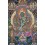 Fine Quality 41.75" x 28.5" Green Tara / Dolma Buddhist Tibetan Religious Thangka/Thanka Scroll Painting from Patan, Nepal