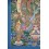 Fine Quality 41.75" x 28.5" Green Tara / Dolma Buddhist Tibetan Religious Thangka/Thanka Scroll Painting from Patan, Nepal