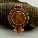 Fine Quality Tibetan Buddhist Gold Plated Silver Ghau Gau Prayer Box Pendant