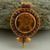  Fine Quality Tibetan Buddhist Gold Plated Silver Ghau Gau Prayer Box Pendant
