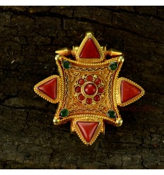  High Quality Tibetan Buddhist Gold Gilded Silver Ghau Gau Gau Prayer Box Pendant