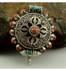  Fine Quality Tibetan Buddhist Silver Ghau Gau Prayer Box Pendant From Patan Nepal