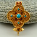  Fine Quality Tibetan Buddhist Gold Plated Silver Ghau Gau Prayer Box Pendant