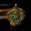 Tibetan Buddhist Ritual Sacred Ghau Prayer Box Silver Pendant from Patan, Nepal