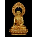 Fine Quality  19" Shakyamuni Buddha / Tomba Gold Gilded Face Hand Painted Copper Statue from Patan, Nepal