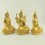 Fine Quality 9.25" Guru Tsongkhapa Statue Set Copper Statues Patan