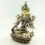 Fine Quality 12.75" White Tara  / Dolkar Silver Plated Oxidized Copper Alloy Statue Patan, Nepal