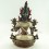 Fine Quality 12.75" White Tara  / Dolkar Silver Plated Oxidized Copper Alloy Statue Patan, Nepal