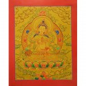 Gold 15" x 12" Vajrasattva Thangka Painting