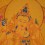 Gold 16" x 12.5" Vajrasattva Shakti Thangka Painting