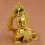 Fine Quality 7" Amitabha Buddha Gold Gilded with Face Painted Copper Statue from Patan, Nepal