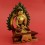 Fine Quality 7" Amitabha Buddha Gold Gilded with Face Painted Copper Statue from Patan, Nepal