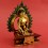 Fine Quality 7" Medicine Buddha Gold Gilded with Face Painted Copper Statue from Patan, Nepal