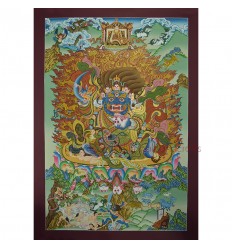 32.5"x22.75" Bernagchen Mahakala Thangka Painting