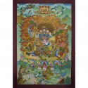 32.5"x22.75" Bernagchen Mahakala Thangka Painting