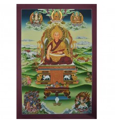 32.5"x22.5" His Holiness the 14th Dalai Lama of Tibet Thankga Painting