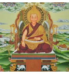 32.5"x22.5" His Holiness the 14th Dalai Lama of Tibet Thankga Painting
