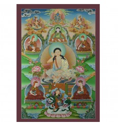 33"x22.75" Milarepa Thangka Painting