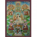 33"x22.75" Milarepa Thangka Painting