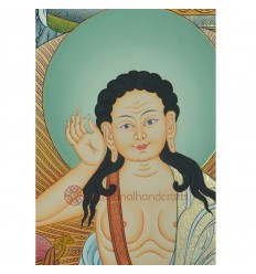 33"x22.75" Milarepa Thangka Painting