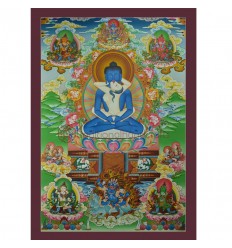 32.5"x23" "Buddha Samantabhadra or Kuntuzangpo" Buddhist Tibetan Thangka Scroll Painting