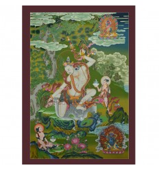 33.5"x23.75" " Naropa Buddhist Thangka Painting
