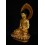 Fine Quality 19" Amitabha/ Amida Buddha Gold Gilded Antiquated with Frame  Face Painted Copper Statue Patan, Nepal