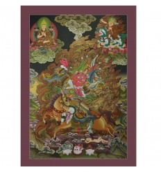 33" x 22.75" Kache Marpo Thangka Painting