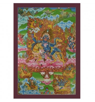 33" x 23" Palden Lhamo Thangka Painting