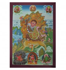 Dorje Drolo – The Wrathful Emanation of Guru Rinpoche 33" x 22.75" Thangka Painting