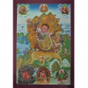 Dorje Drolo – The Wrathful Emanation of Guru Rinpoche 33" x 22.75" Thangka Painting