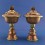 FINE QUALITY HAND CARVINGS 5.25" TIBETAN BUDDHISM COPPER ALLOY BRASS RINGS BUTTER LAMP SET FROM PATAN, NEPAL