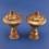 FINE QUALITY HAND CARVINGS 5.25" TIBETAN BUDDHISM COPPER ALLOY BRASS RINGS BUTTER LAMP SET FROM PATAN, NEPAL