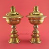 Fine Hand Carvings 6" Tibetan Buddhism Brass Butter / Ghee Lamps Set from Nepal.