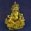 Hand Craved 11" Yellow Dzambhala Statue From Patan, Nepal.