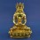 Finely Hand Carved 10.5" Crowned Amitabha Buddha Gold Gilded Face Painted Copper Statue Patan, Nepal