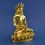 Finely Hand Carved 10.5" Crowned Amitabha Buddha Gold Gilded Face Painted Copper Statue Patan, Nepal