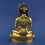 Finely Hand Carved 10.5" Crowned Amitabha Buddha Gold Gilded Face Painted Copper Statue Patan, Nepal