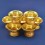 Gold Plated Finely Carved Tibetan Buddhist 3.25" Offering Bowls Set Patan, Nepal