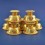 Gold Plated Finely Carved Tibetan Buddhist 3.25" Offering Bowls Set Patan, Nepal