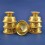 Gold Plated Finely Carved Tibetan Buddhist 3.25" Offering Bowls Set Patan, Nepal