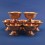 Finely Carved Copper Alloy with 4" Tibetan Buddhist Offering Bowls Set Nepal