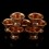 Finely Hand Carved Copper Alloy 3" Tibetan Buddhist Offering Bowls 