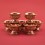 Finely Hand Carved Copper Alloy 2.5" Tibetan Buddhist Offering Bowls Set from Nepal