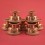 Finely Hand Carved Copper Alloy 2.5" Tibetan Buddhist Offering Bowls Set from Nepal