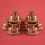 Finely Hand Carved Copper Alloy 2.5" Tibetan Buddhist Offering Bowls Set from Nepal