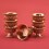 Finely Hand Carved Copper Alloy 2.5" Tibetan Buddhist Offering Bowls Set from Nepal